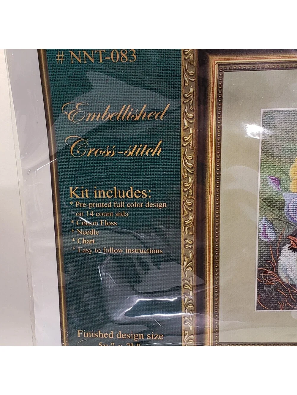 Near North Treasures Collection Cross Stitch Kit RESTING UNDER 2004 Pansy NEW